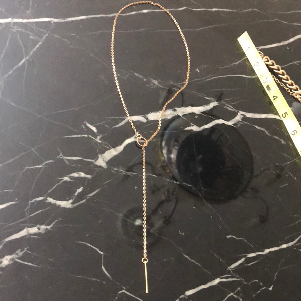 Adjustable costume gold necklace